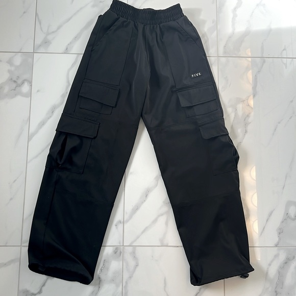 Five Dancewear Bottoms Five Dancewear High Waist Black Cargo